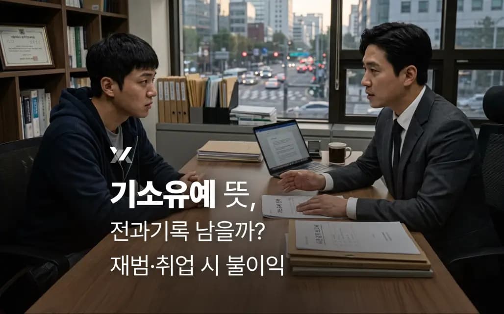 기소유예 뜻, 전과기록 남을까? 재범·취업 시 불이익