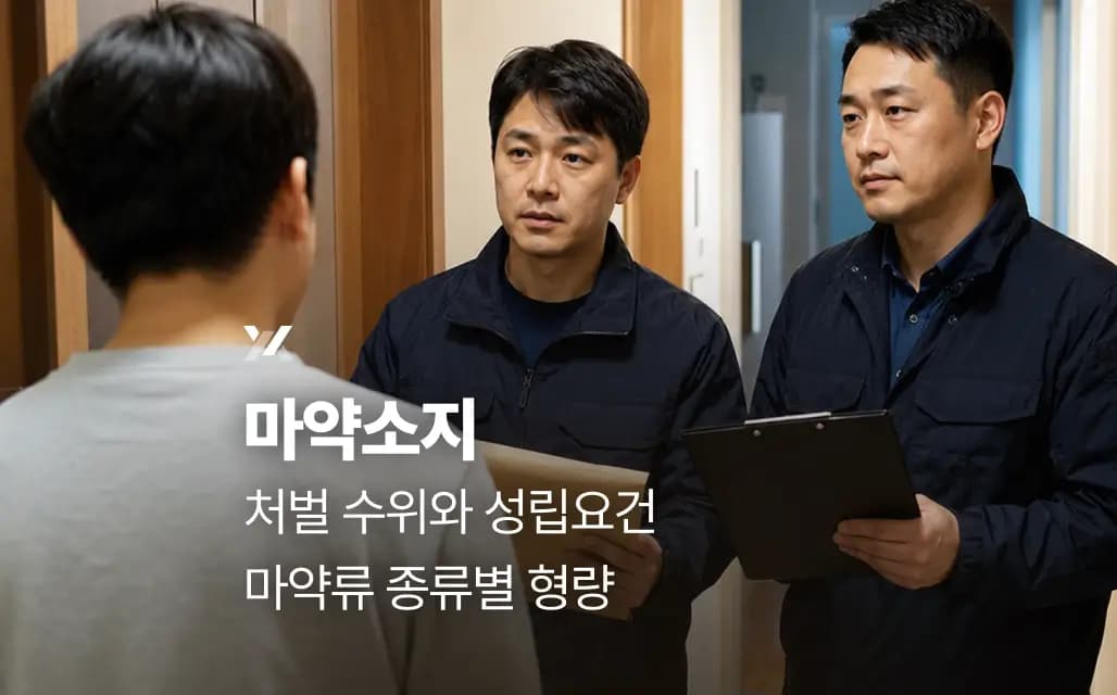 마약소지 처벌 수위와 성립요건 | 마약류 종류별 형량