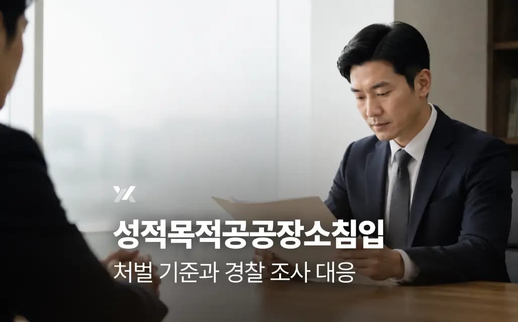 성적목적공공장소침입 처벌 기준과 경찰 조사 대응