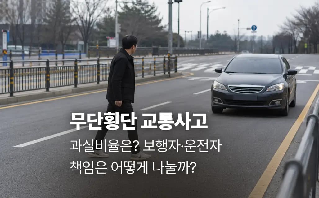 무단횡단 교통사고 과실비율은? 보행자·운전자 책임은 어떻게 나눌까?