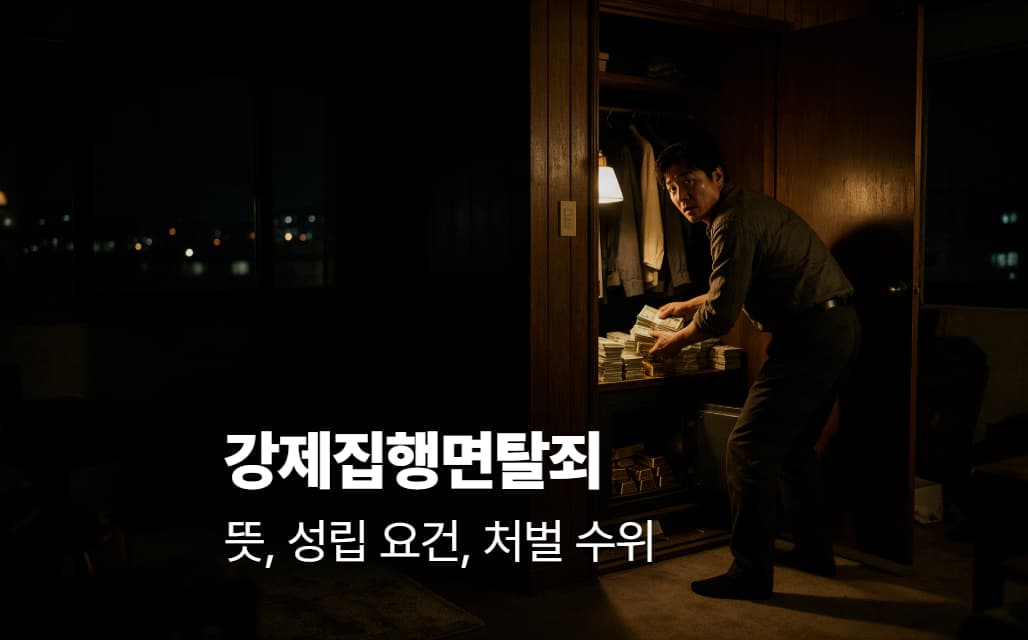 강제집행면탈죄 뜻, 성립 요건, 처벌 수위
