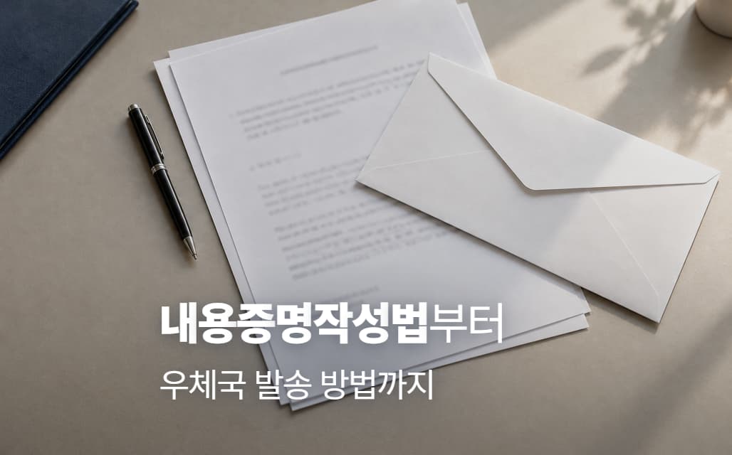 내용증명작성법부터 우체국 발송 방법까지