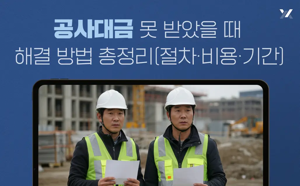 공사대금 못 받았을 때 해결 방법 총정리 (절차·비용·기간)